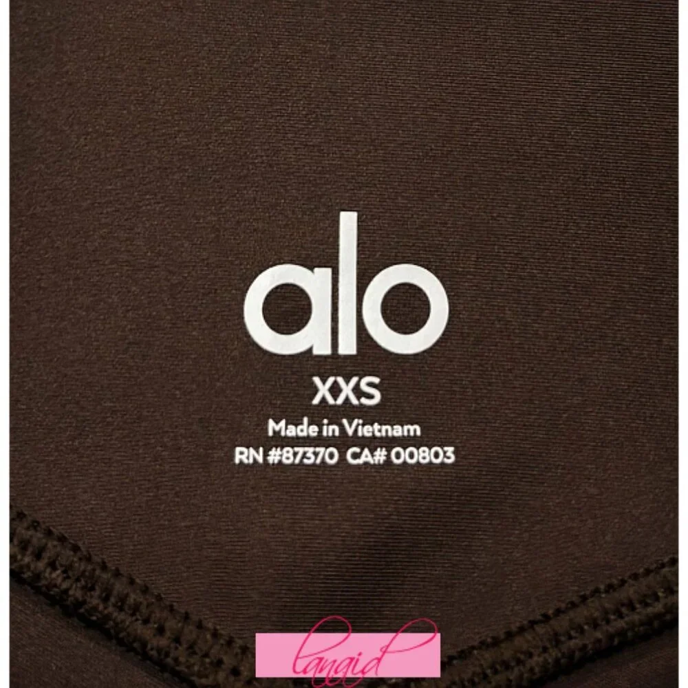 Alo High-Waist Airlift Elongated Leggings Espresso Hi-Rise Waisted Split Hem XXS